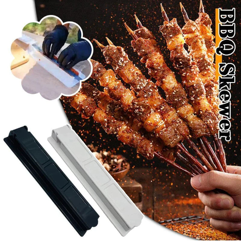 DecorBites™ Kebab Press Maker for BBQ Skewers and Grill Meat - Portable Picnic Tool