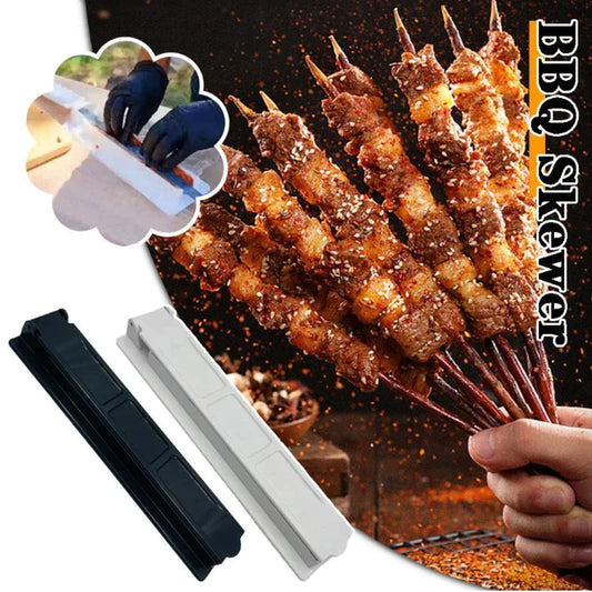 DecorBites™ Kebab Press Maker for BBQ Skewers and Grill Meat - Portable Picnic Tool