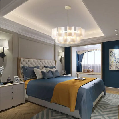 DecorBites™ LED Chandelier: Luxe Fingerprint Design for Living Room, Bedroom, Hotel Lobby