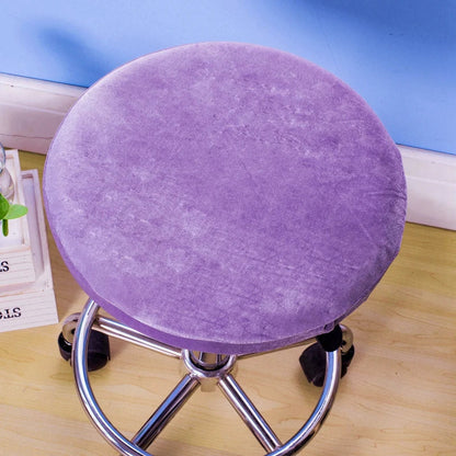 Decobites Fleece Stool Cover: Elastic, Removable, Stretch Seat Protector