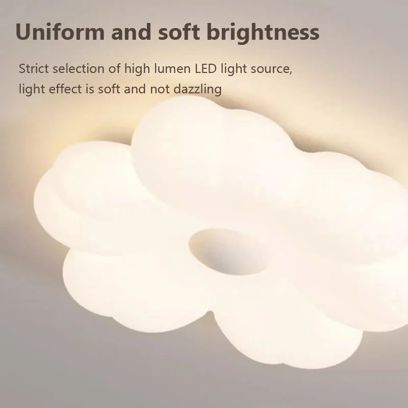 DecorBites™ Cloud LED Ceiling Light in Minimalist White Iron Design for Home Decor