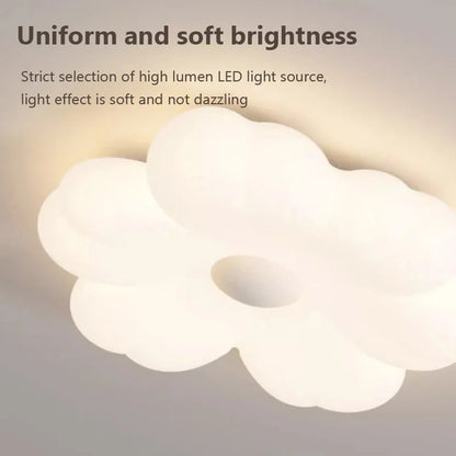 DecorBites™ Cloud LED Ceiling Light in Minimalist White Iron Design for Home Decor