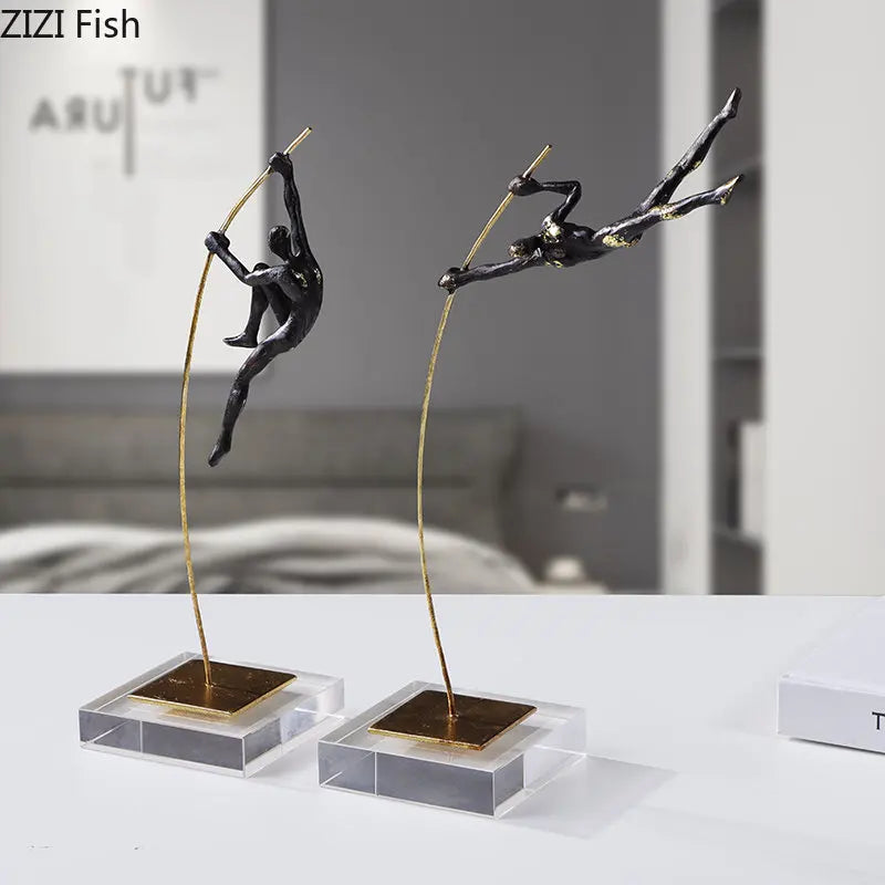 DecorBites™ Gymnastic Acrobat Resin Sculpture Ornaments for Living Room Decor