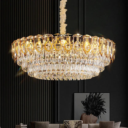 DecorBites™ Crystal Chandelier: Modern Luxury Round Italian Restaurant Light