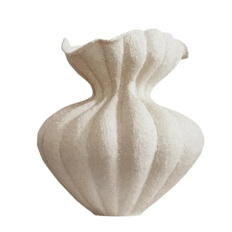 DecorBites™ Lace Ceramic Vase for Home Decor Bouquets and Arrangements
