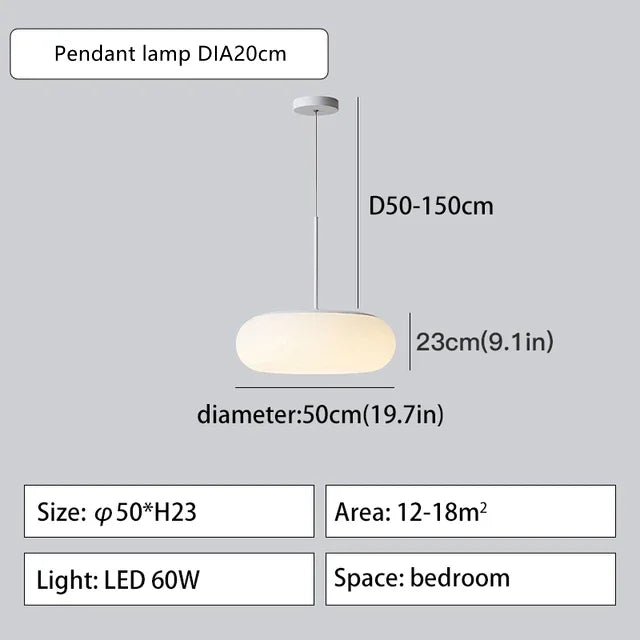 Lámpara colgante de techo LED ecológica DecorBites™ 2024 para cocina y dormitorio. Fabricada en PE.