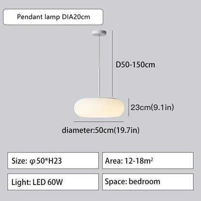 Lámpara colgante de techo LED ecológica DecorBites™ 2024 para cocina y dormitorio. Fabricada en PE.
