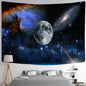 Decobites Starry Night View Tapestry: Bohemian Psychedelic Mystery Wall Hanging for Home Aesthetics