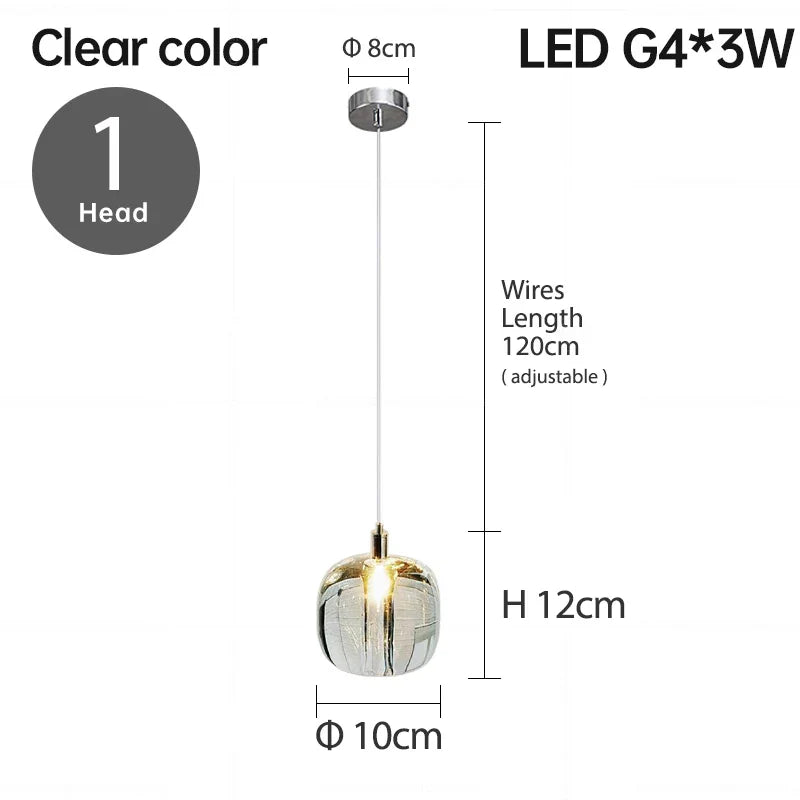 DecorBites™ LED Stair Chandelier: Luxury Amber/Crystal Indoor Lighting Fixture