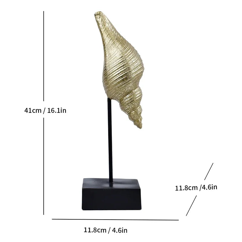 DecorBites™ Gold-plated Mermaid Statue Resin Sculpture Room Decor Marine Organism Ornament
