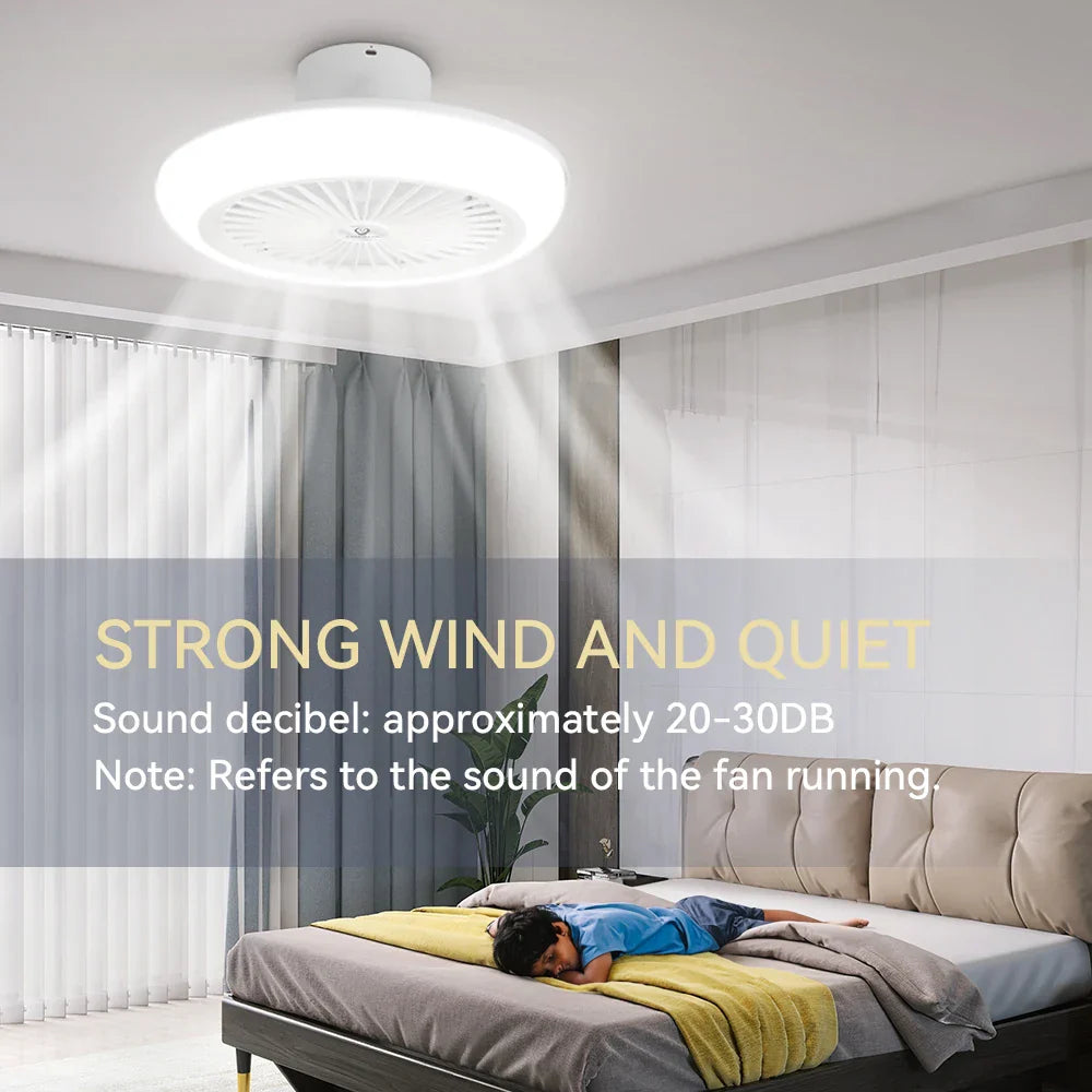 DecorBites™ Ceiling Fan Light with Remote Control, Silent Operation for Bedroom, Living Room