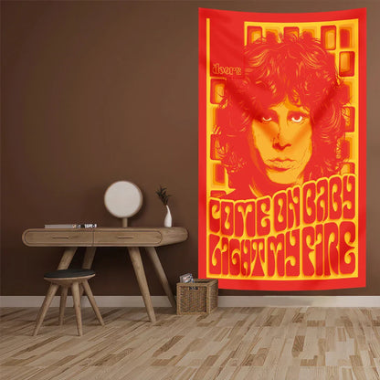 The Doors Rock Band Wall Tapestry by Decobites - Bohemian Bedroom Decor