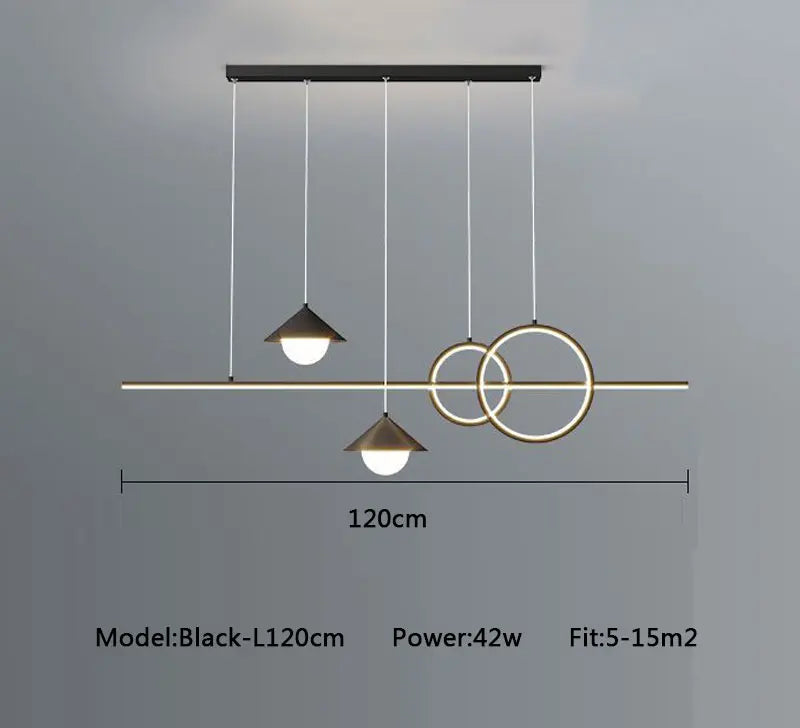 DecorBites™ LED Pendant Light: Modern Minimalist Chandelier for Dining Room, Living Room, Kitchen, Bedroom