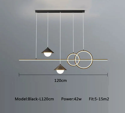 DecorBites™ LED Pendant Light: Modern Minimalist Chandelier for Dining Room, Living Room, Kitchen, Bedroom