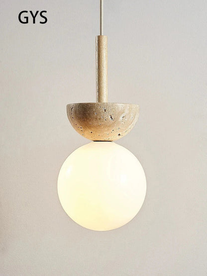 Lámpara colgante LED nórdica estilo crema DecorBites™ para dormitorio, pequeña lámpara de araña, iluminación de habitación