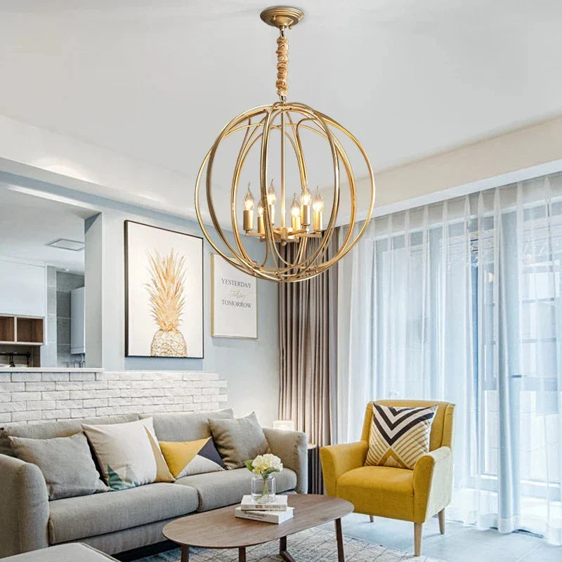 Gold Crystal Ring Chandelier D40cm Quality