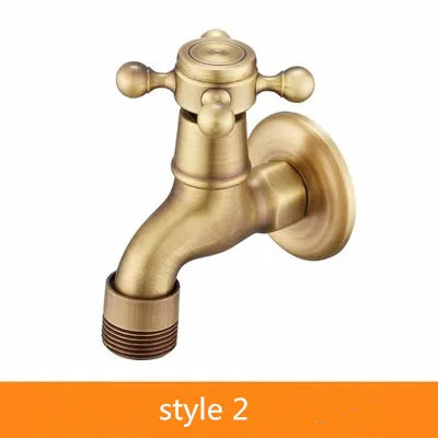 DecorBites™ حنفية مياه باردة مفردة من النحاس العتيق للحدائق للاستخدام الخارجي