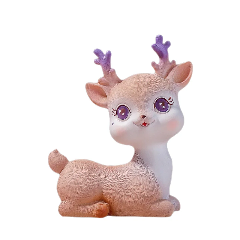 زينة راتنجية على شكل غزال سيكا كرتوني من DecorBites™ للديكور المنزلي أو الخبز