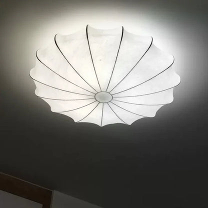 Lámpara de techo LED DecorBites™ color crema seda para sala de estar o dormitorio, estilo minimalista nórdico