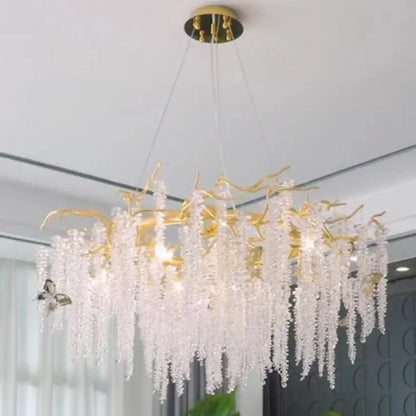 DecorBites™ Gold Aluminium Branch Pendant Light Chandelier for Modern Dining Room Decor