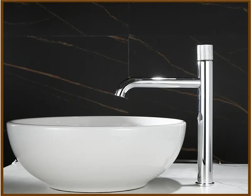 DecorBites™ Brushed Gold Basin Faucet - Single Handle, Deck Mounted Cold & Hot Water Mixer