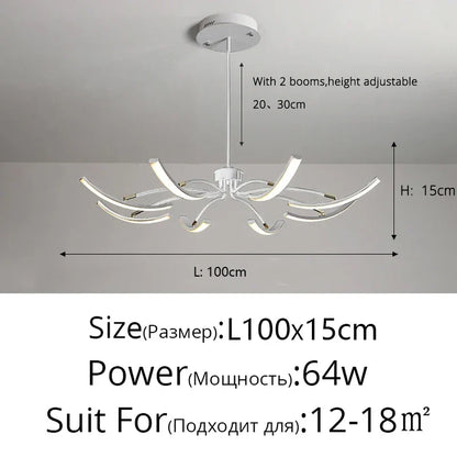 DecorBites™ LED Chandeliers for Modern Living Room Bedroom Study Kitchen Lighting