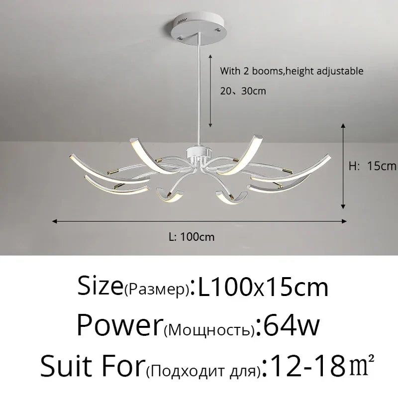 Decorbites™ LED-Kronleuchter für modernes Wohnzimmer, Schlafzimmer, Arbeitszimmer und Küchenbeleuchtung