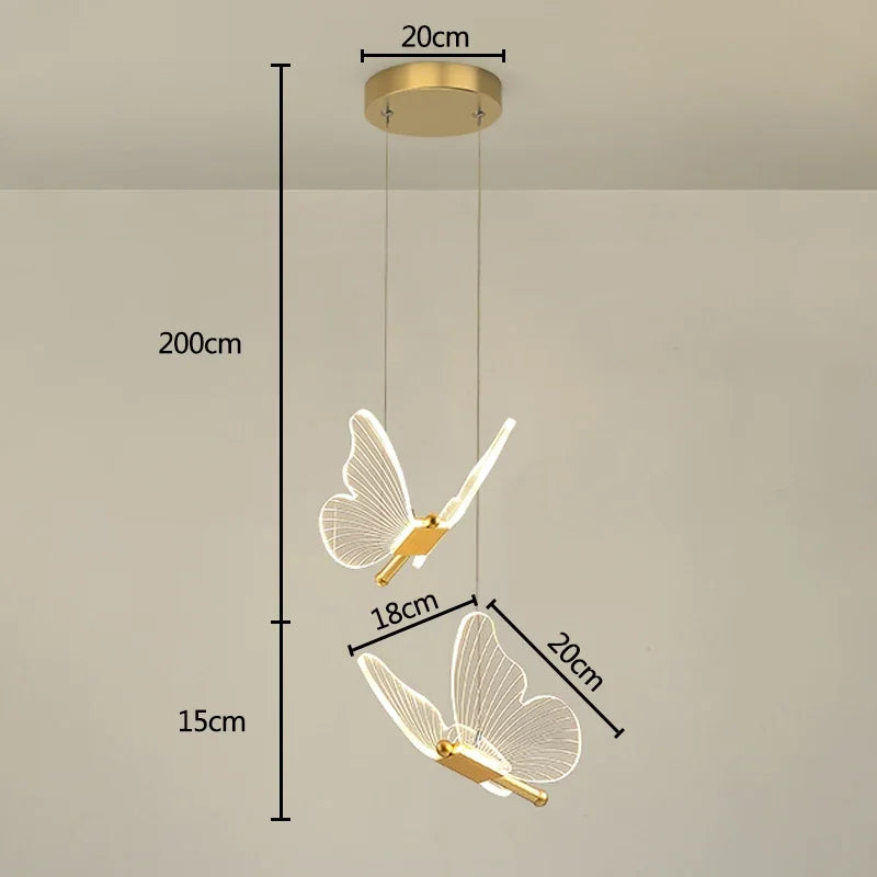 DecorBites™ Butterfly Wall Lamp: Nordic Style Indoor Lighting Fixture for Bedroom and Living Room