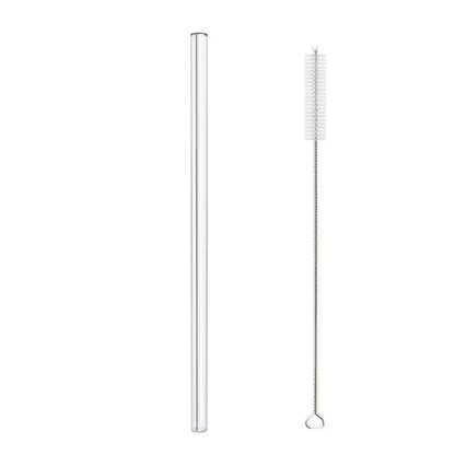 DecorBites™ Glass Straw Set for Smoothies Cocktails Bar - Reusable, High Borosilicate Straw