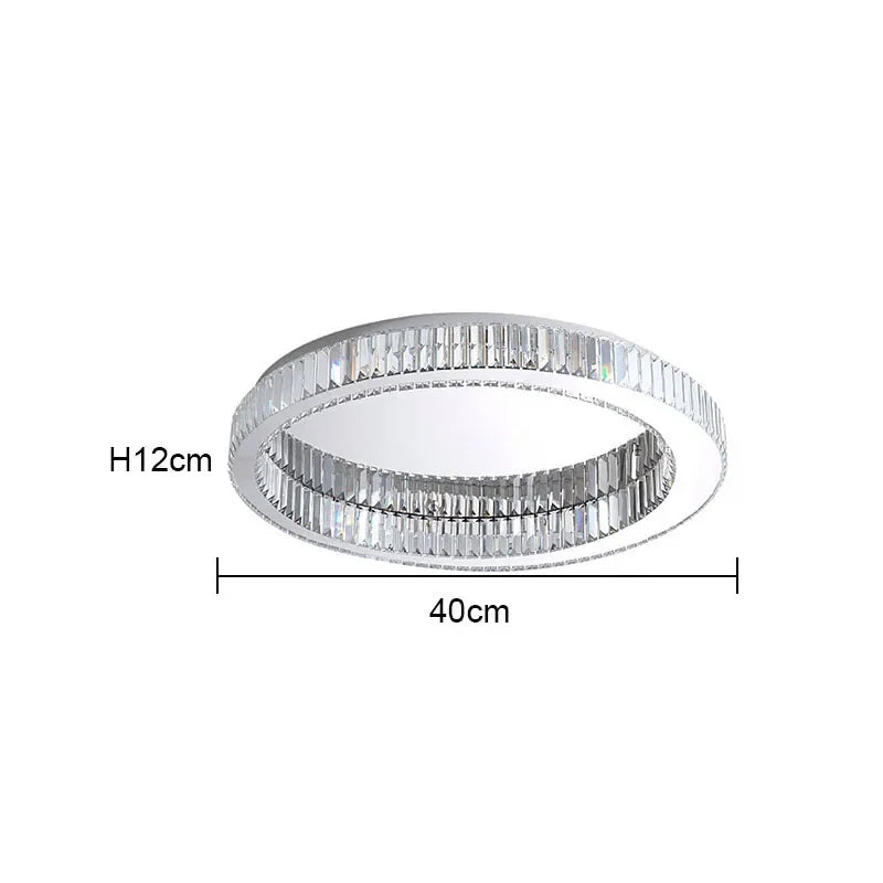 Lámpara de techo circular de cristal DecorBites™: Lámpara de techo LED nórdica moderna para sala de estar, dormitorio o estudio