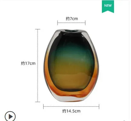 DecorBites™ Gradient Glass Vase Hydroponics Desk Decoration Artificial Floral Arrangement Vase