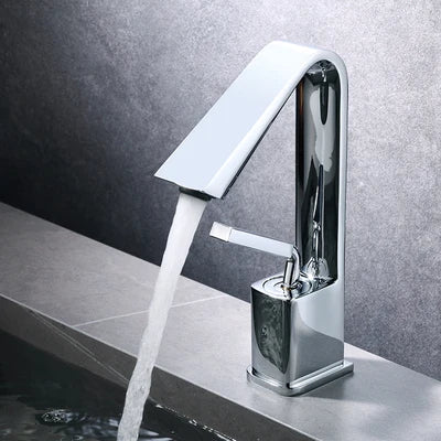 DecorBites™ Brush Gold Basin Faucet Single Lever Hot Cold Mixer Sink Tap Vanity