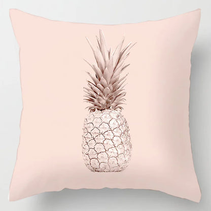 Funda de cojín DecorBites™ con estampado de hojas geométricas para decoración y confort del hogar