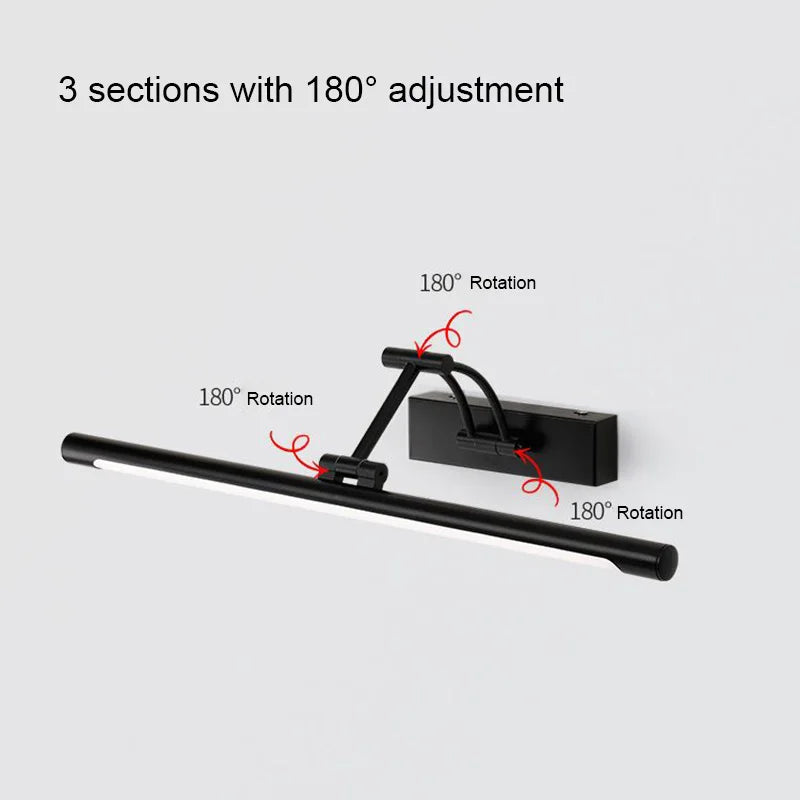 Aplique de pared LED ajustable, moderno, para baño, 46 ​​cm, 56 cm, AC85-265V, para dormitorio, DecorBites™