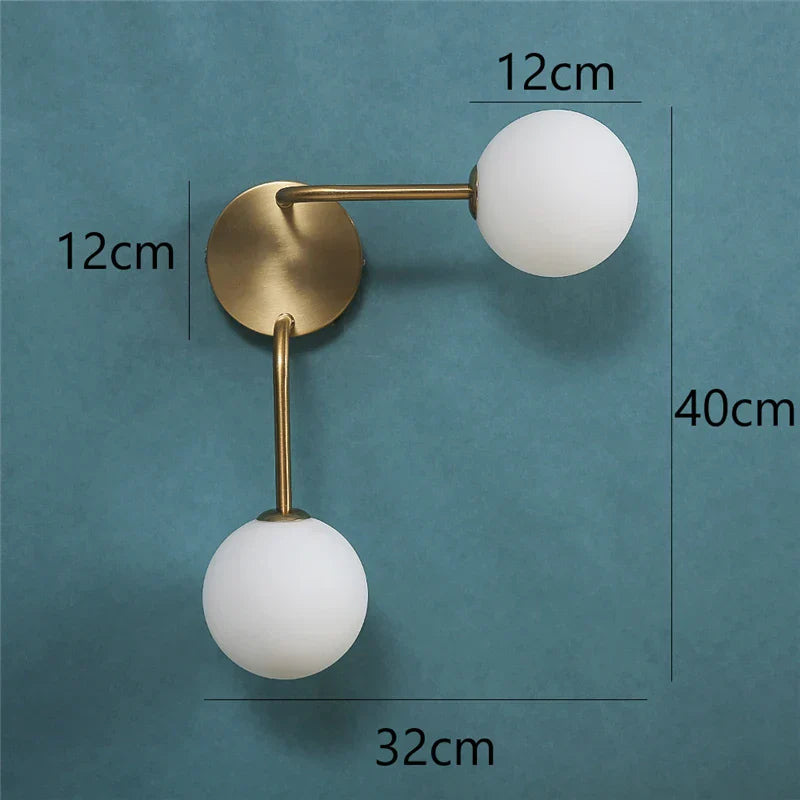 DecorBites™ Glass Ball Wall Lamps: Modern Bedroom & Living Room Lighting Fixtures