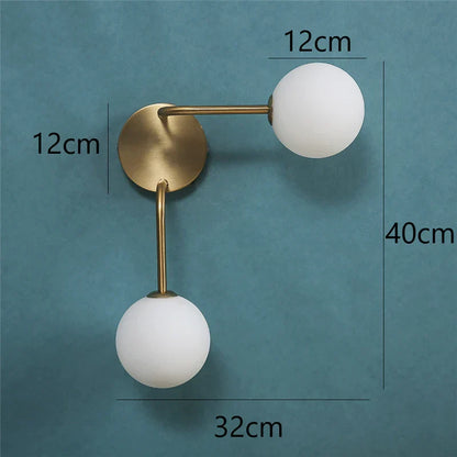 DecorBites™ Glass Ball Wall Lamps: Modern Bedroom & Living Room Lighting Fixtures
