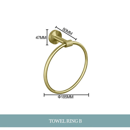 DecorBites™ Gold Hardware Set: Towel Bar, Toilet Paper Holder, Robe Hook, Cup Hanger