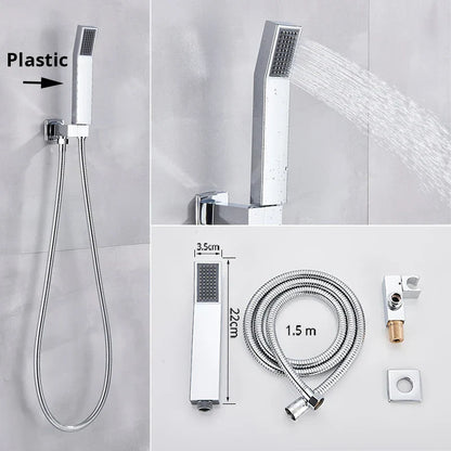 DecorBites™ Handshower Head with Stainless Steel Hose - Wall Mounted Faucet Set