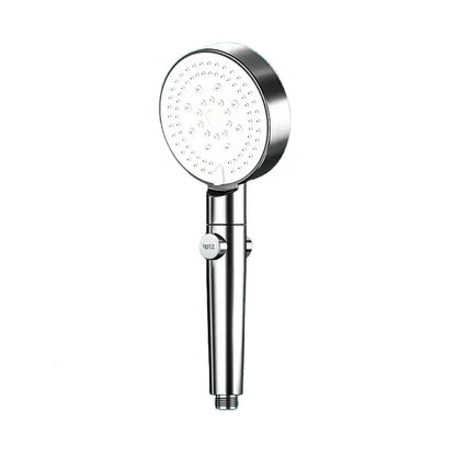 DecorBites™ Black Round High Pressure Shower Head with 6 Modes & Water Stop Knobs