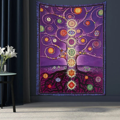 Decobites Tree Of Life Tapestry: Hippie Queen Bed Sheet Wall Hanging, Psychedelic Bohemian Room Decor