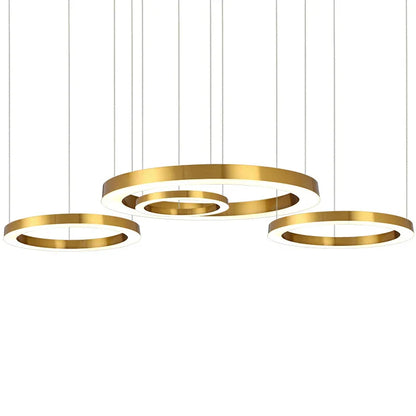 DecorBites™ Circular Gold Ring LED Pendant Light for Dining Room and Living Room