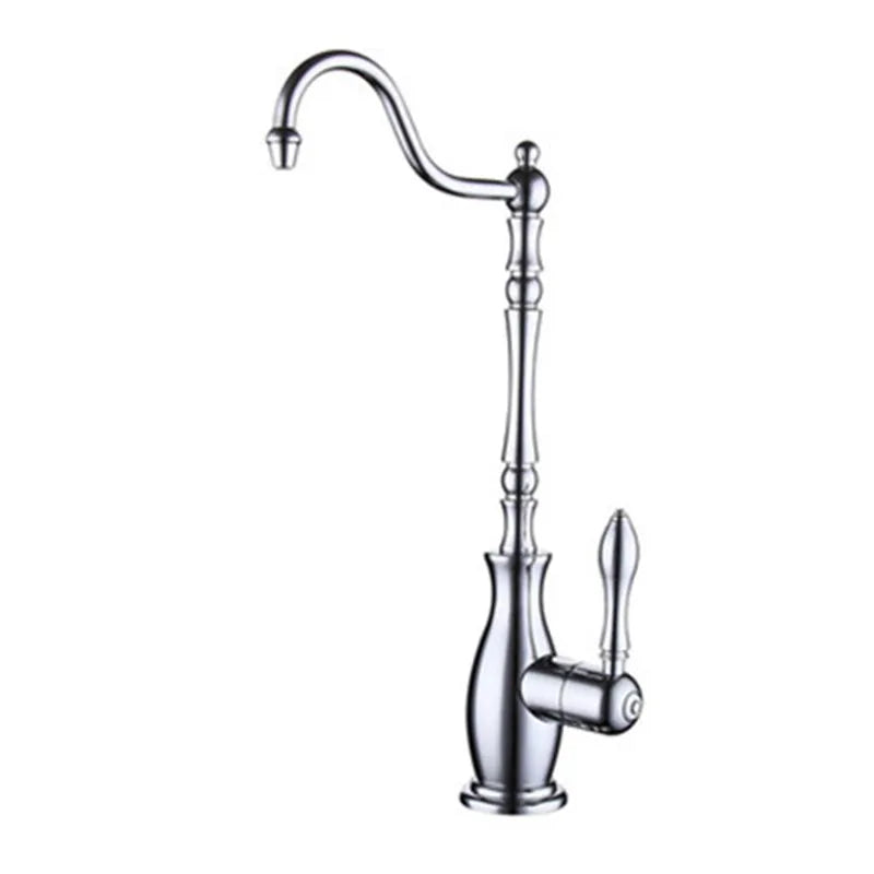 DecorBites™ Gold Kitchen Sink Faucet Cold Water Tap 360° Rotating Drinking Faucet Solid Brass