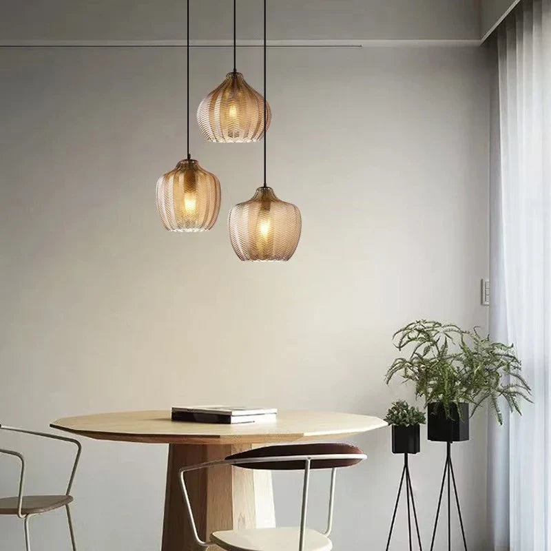 DecorBites™ Glass Pendant Lights: Nordic Style for Restaurant, Kitchen, Dining, Bedroom, Bedside lighting