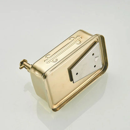 Dispensador de jabón de ducha de pared DecorBites™ de acero inoxidable dorado