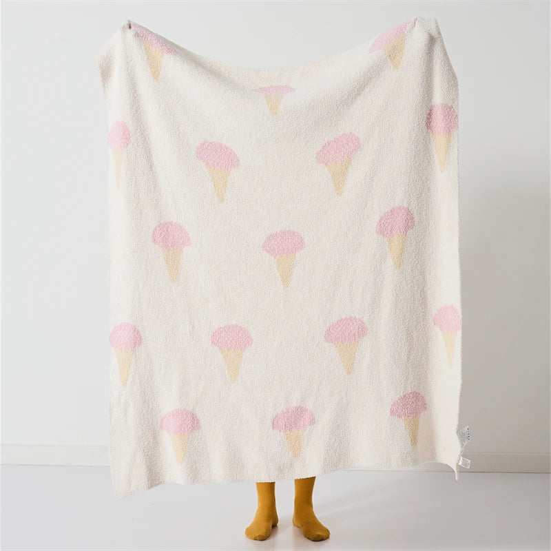 Manta Jacquard de Helado Kawaii™ Decorbites