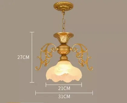 DecorBites™ Industrial Loft Chandelier with Glass Lampshade Lighting Fixture