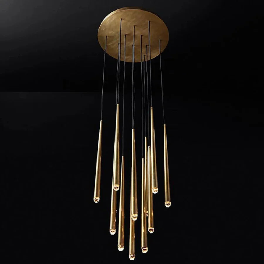 Dimmable LED Ceiling Light 14-Head Round Gold