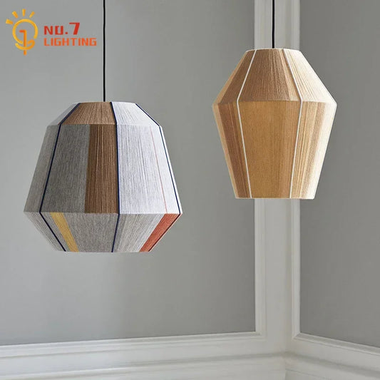 DecorBites™ Japanese Hemp Rope Pendant Lights for Zen Art Living Room Decor