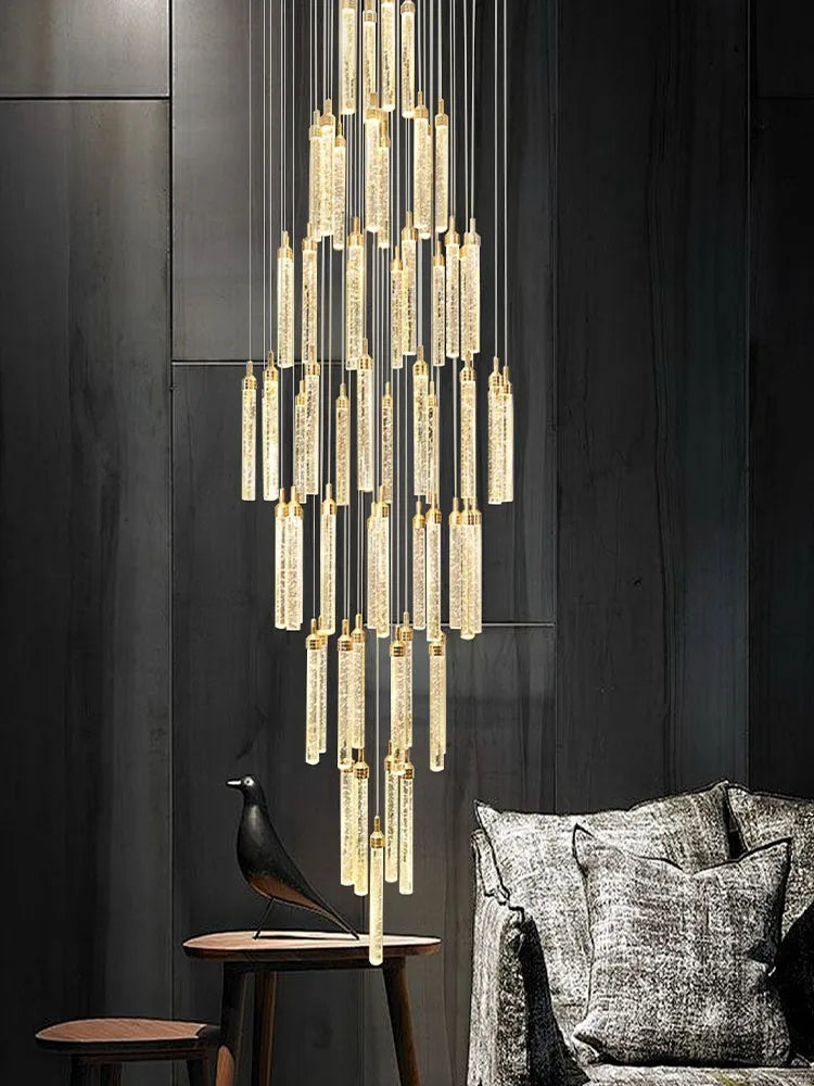 DecorBites™ Crystal Chandelier: Modern Luxury Pendant Lighting for Home Decor