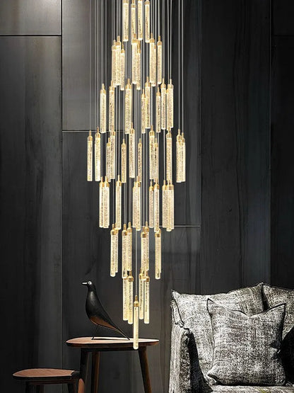DecorBites™ Crystal Chandelier: Modern Luxury Pendant Lighting for Home Decor